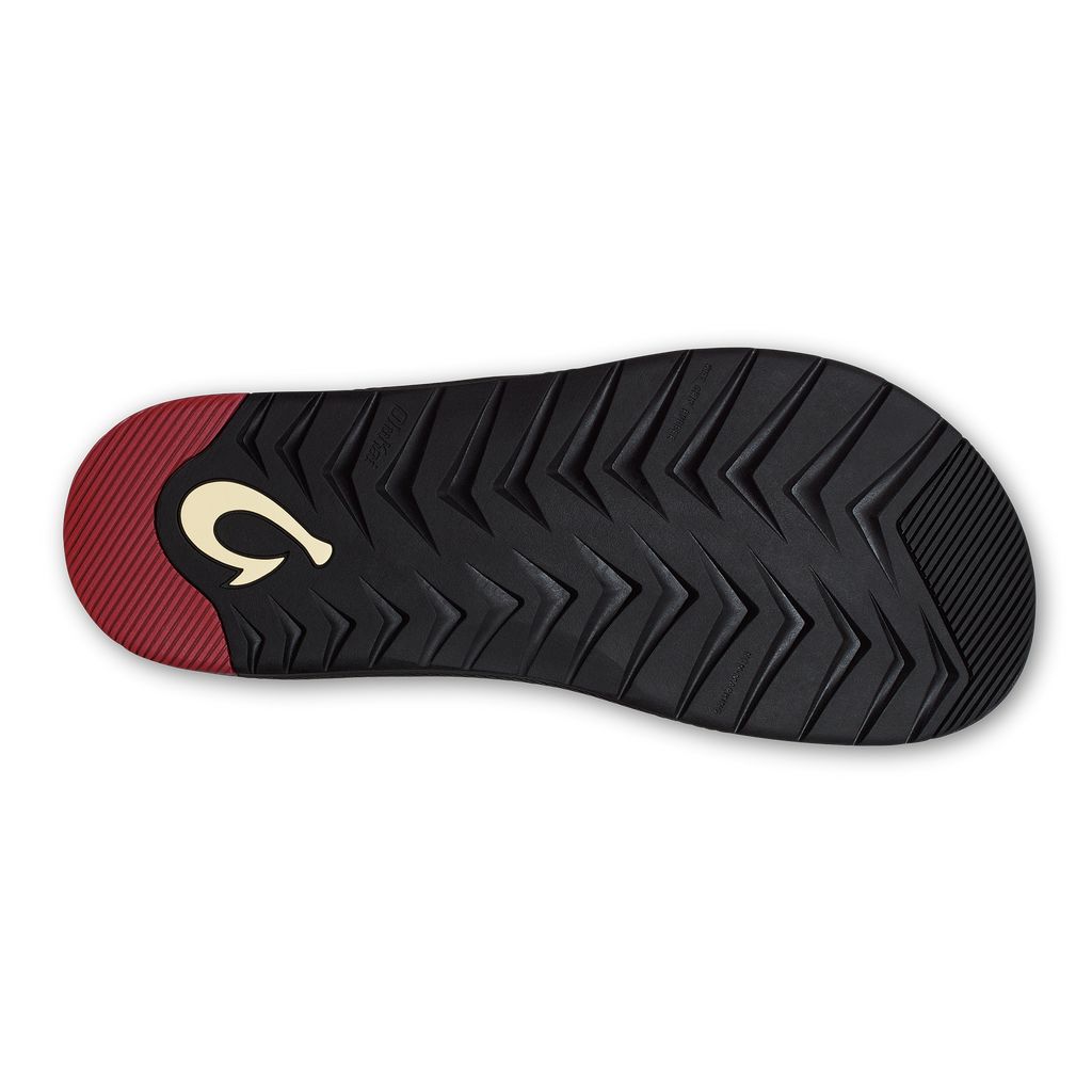 Men's Olukai Awiki Sandals Black | VMFBOZC-10