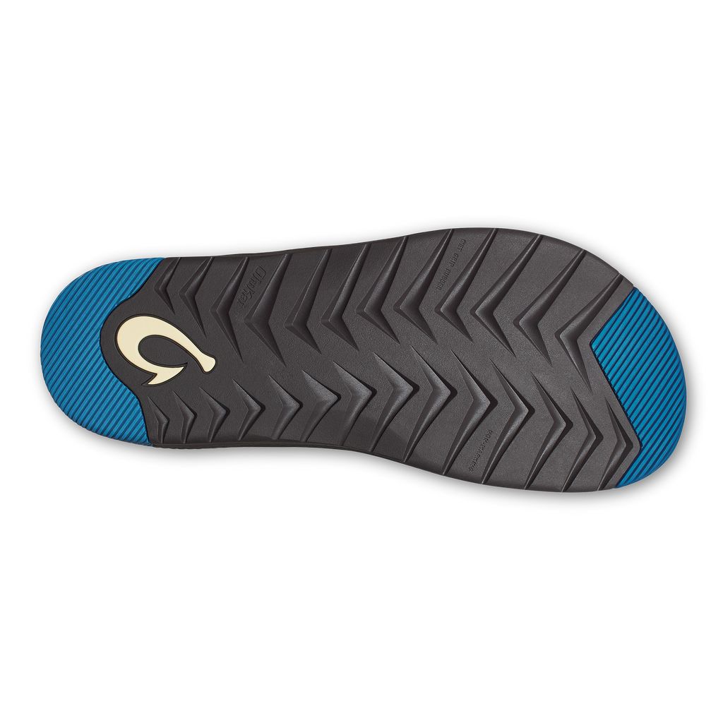 Men's Olukai Awiki Sandals Blue | DGKCNOF-79