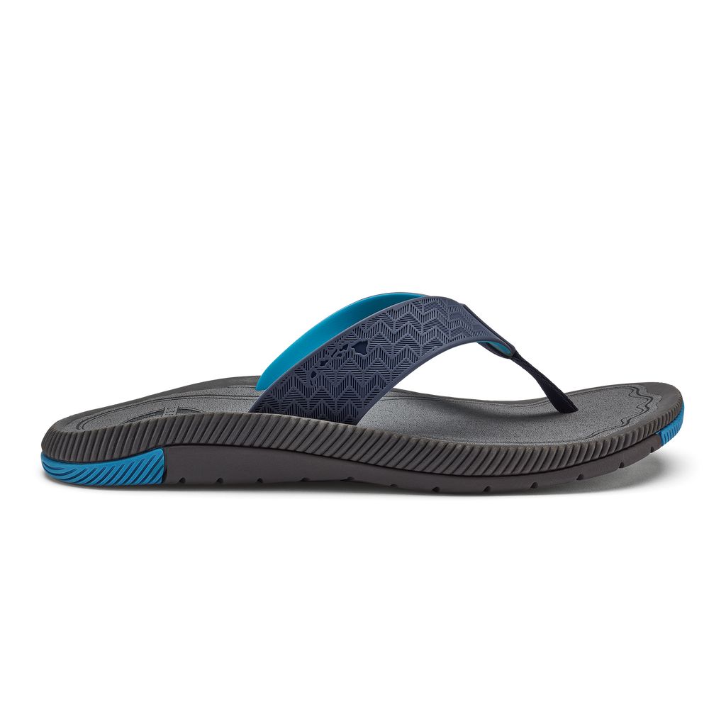 Men\'s Olukai Awiki Sandals Blue | DGKCNOF-79