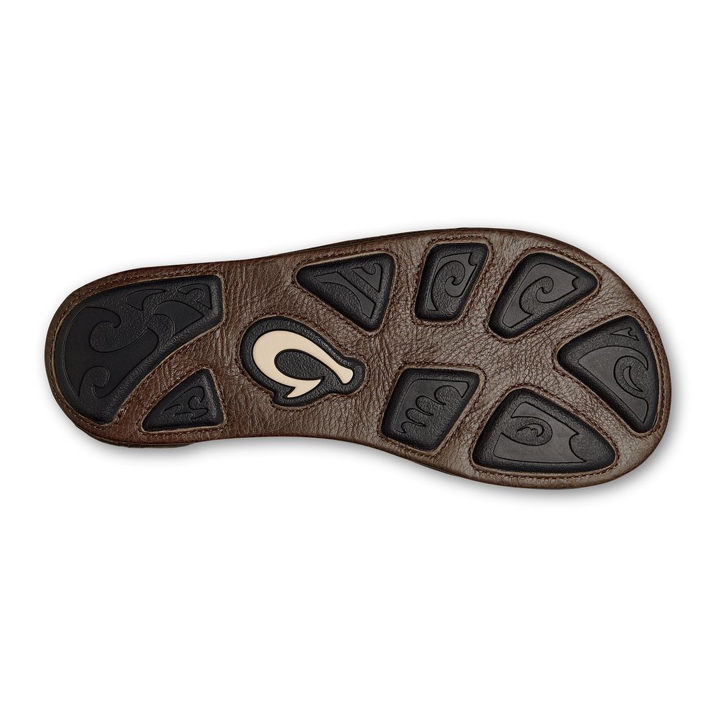 Men's Olukai Hiapo Sandals Brown | KUBYWVQ-91