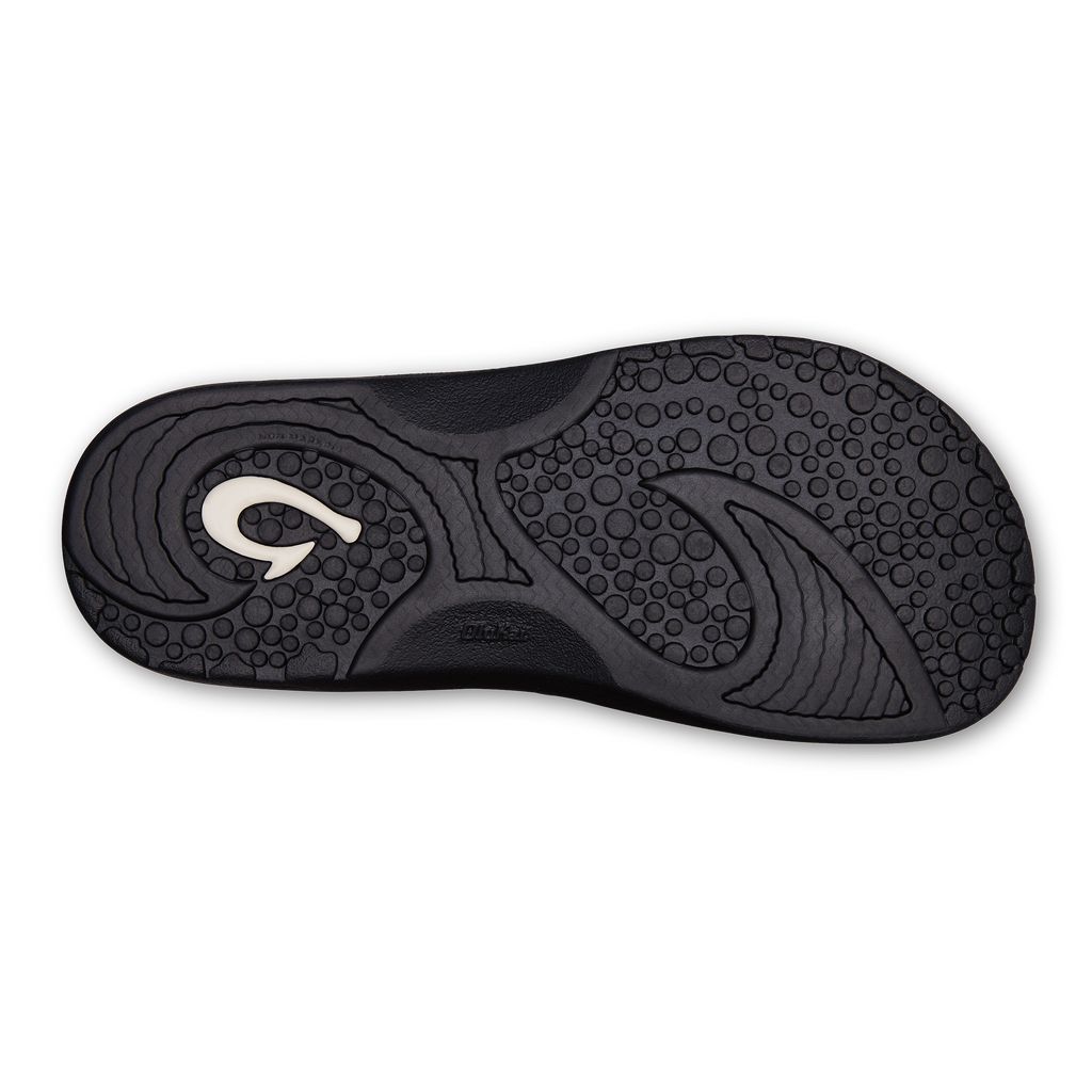 Men's Olukai Hokua Sandals Black | EJPBYSD-40