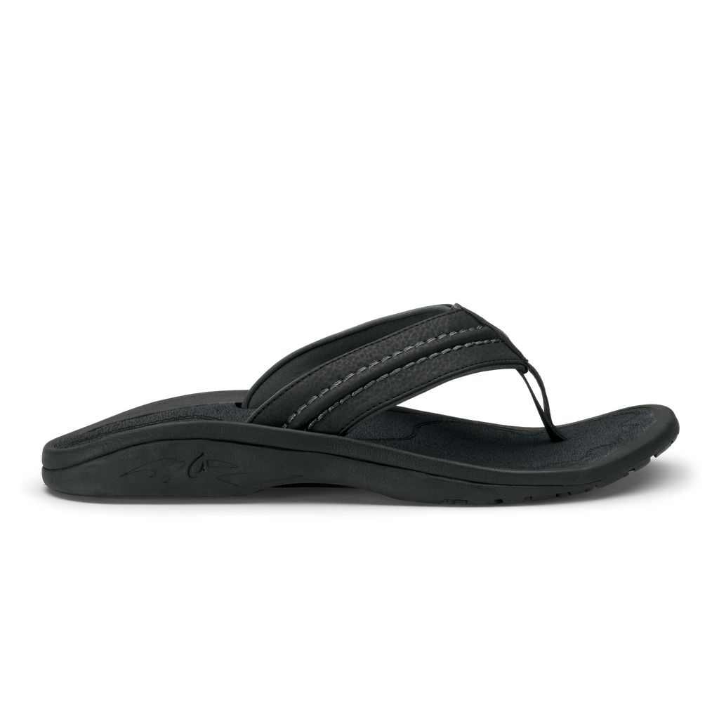 Men\'s Olukai Hokua Sandals Black | LVFXBCE-38