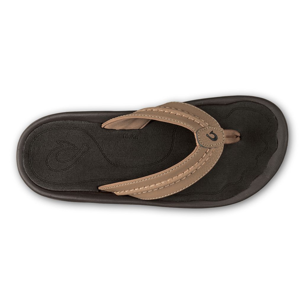 Men's Olukai Hokua Sandals Brown | BLMGPEK-42