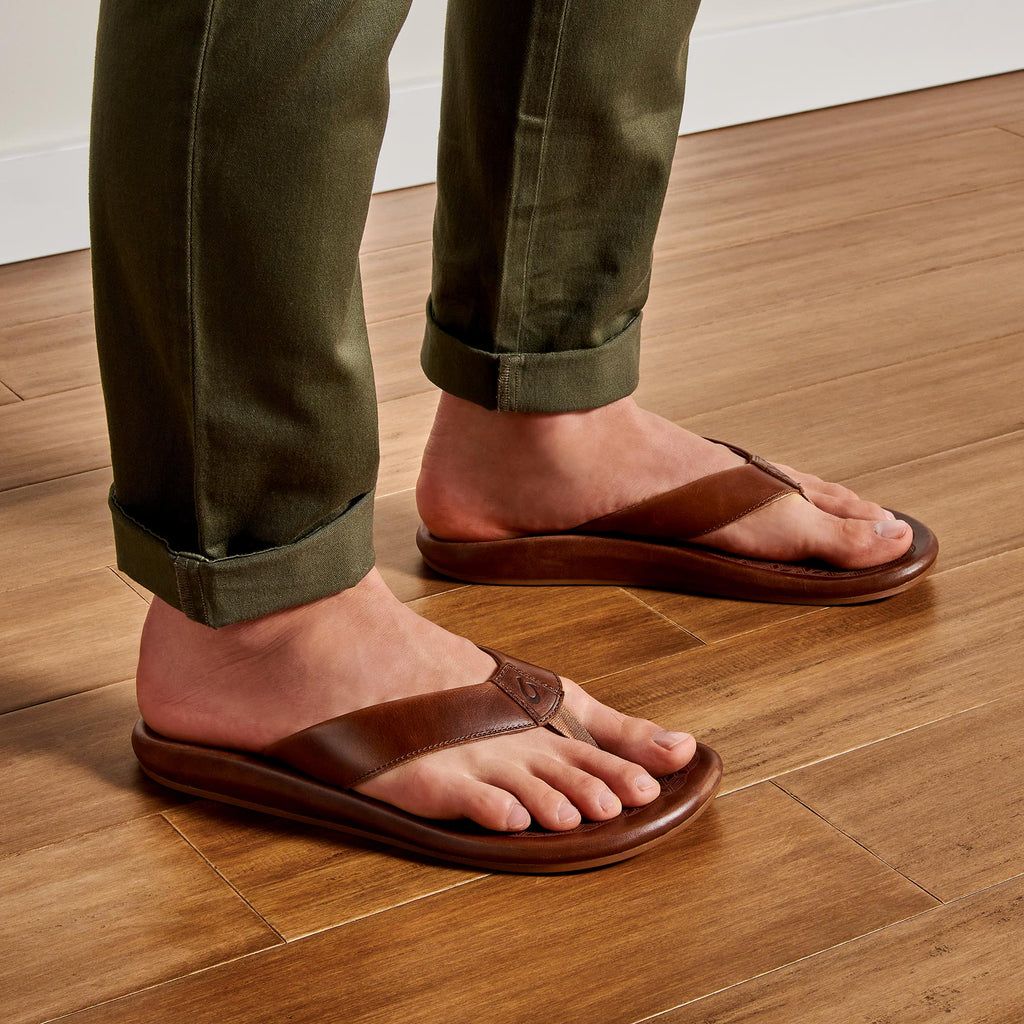 Men's Olukai Ilikai Sandals Brown | ODWAYNE-75