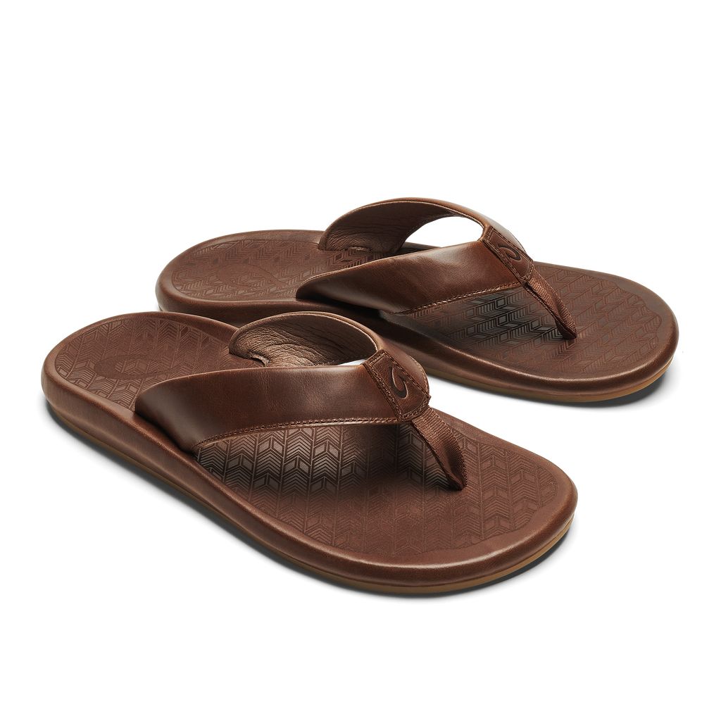 Men's Olukai Ilikai Sandals Brown | ODWAYNE-75