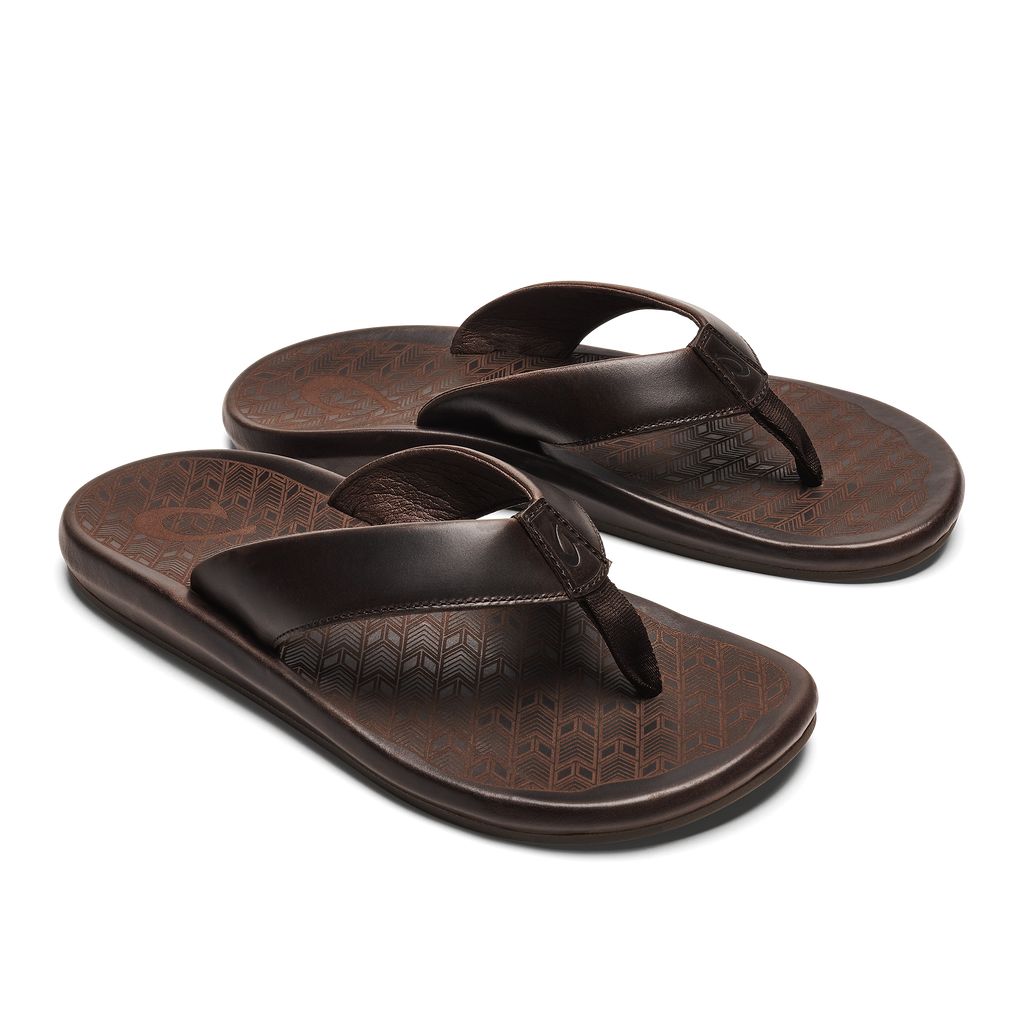 Men's Olukai Ilikai Sandals Dark Brown | YXTOGPV-03