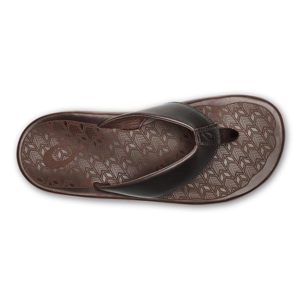 Men's Olukai Ilikai Sandals Dark Brown | YXTOGPV-03