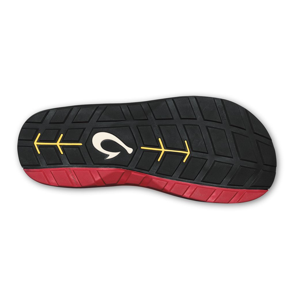 Men's Olukai Imaka Sandals Black | NHYPEVK-02