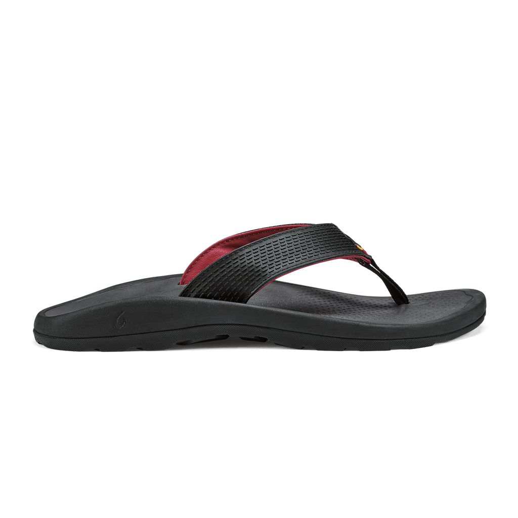 Men\'s Olukai Imaka Sandals Black | NHYPEVK-02