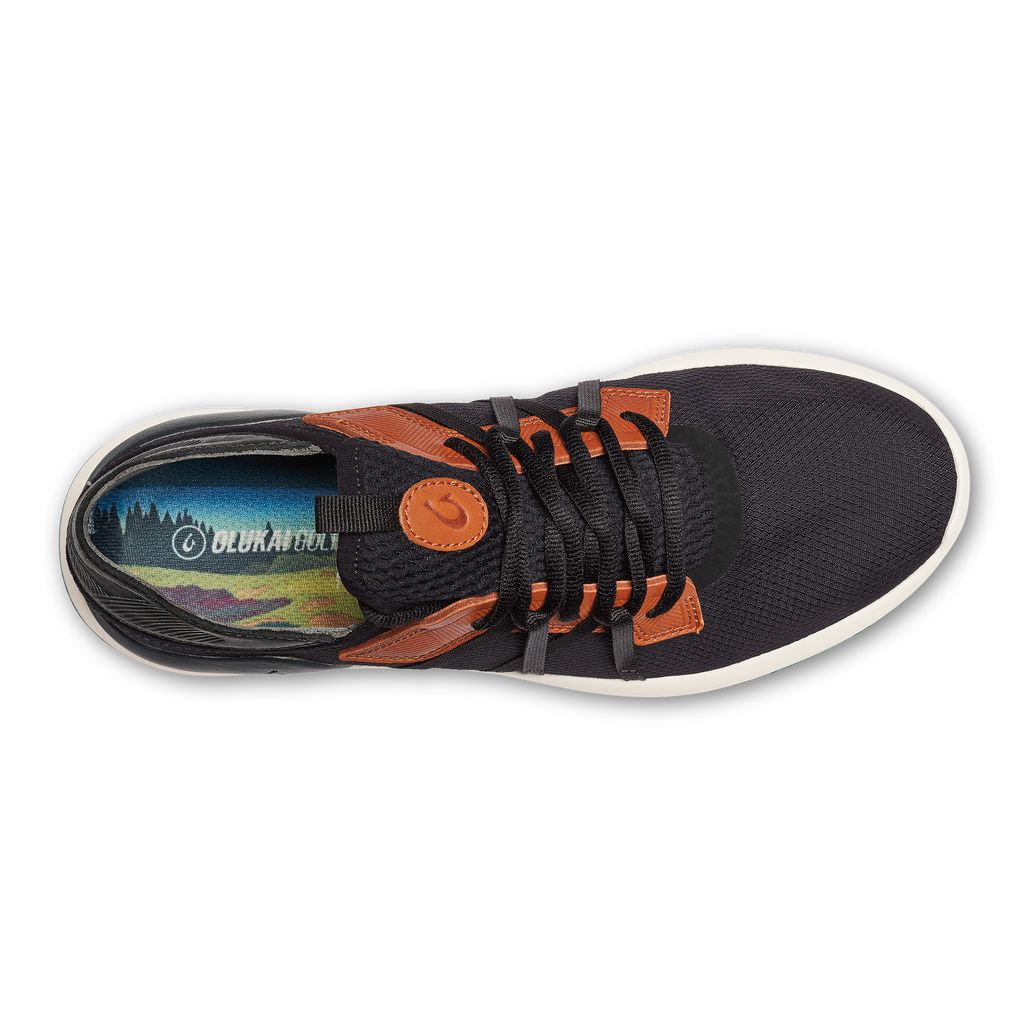 Men's Olukai Kapalua Golf Shoes Black | LPXROWV-54