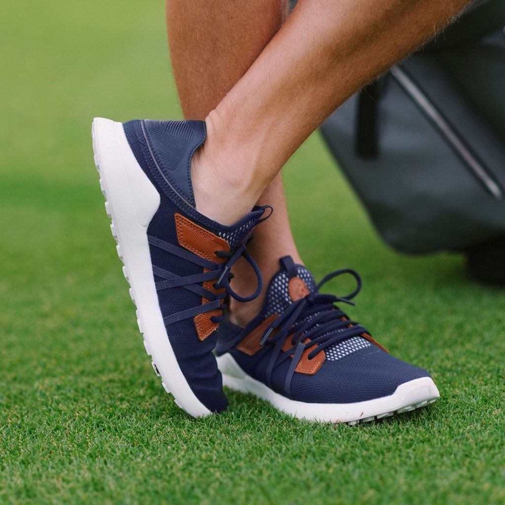 Men's Olukai Kapalua Golf Shoes Blue | OIDJQRL-37