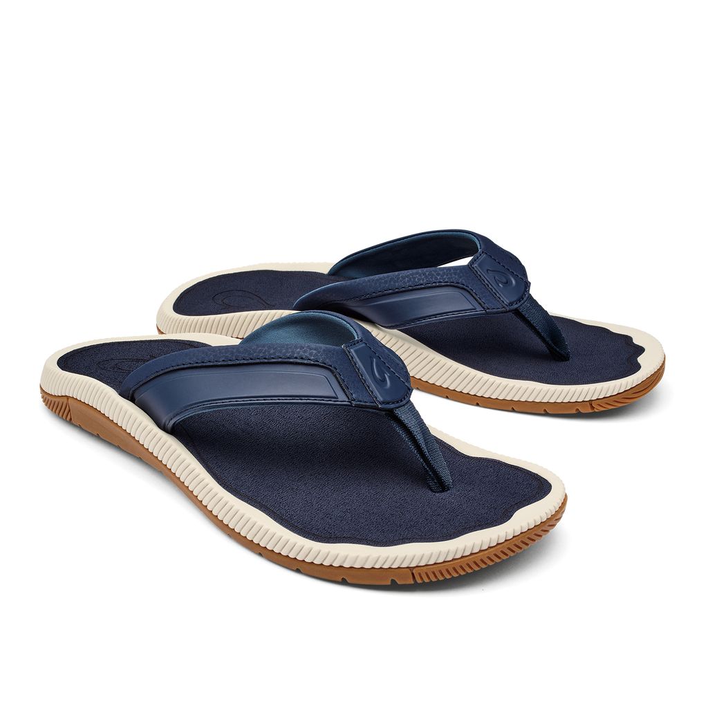 Men's Olukai Kūkulu Sandals Blue | GYIZVFE-51