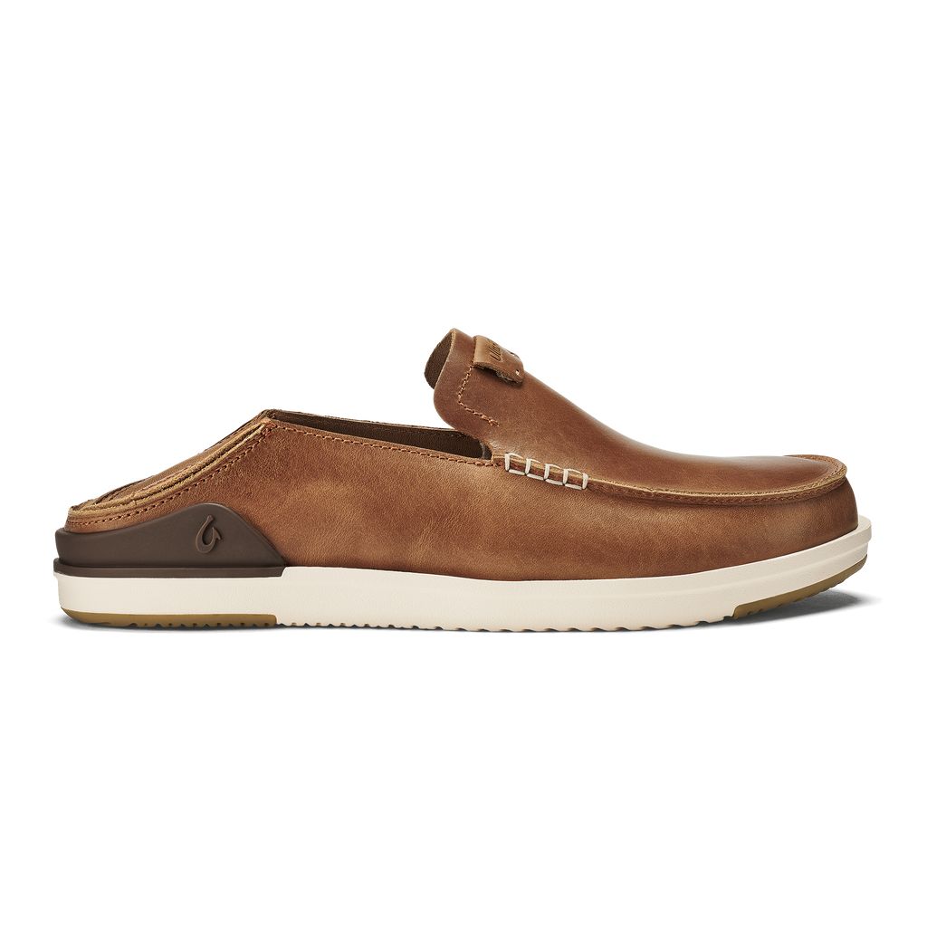 Men's Olukai Kākaha Slippers Brown | ZBNHOSR-56