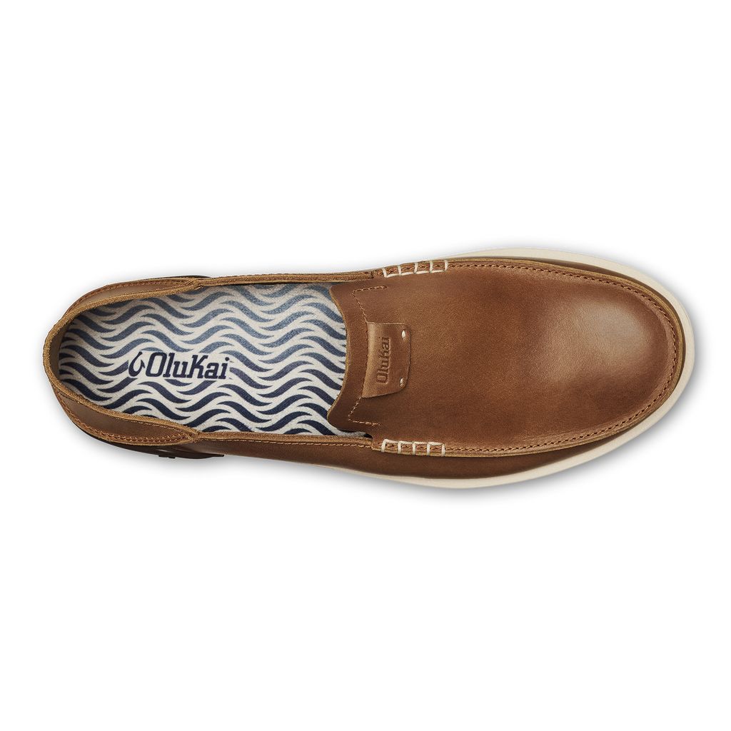 Men's Olukai Kākaha Slippers Brown | ZBNHOSR-56