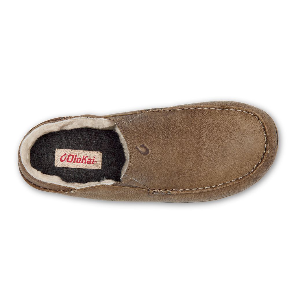 Men's Olukai Kīpuka Hulu Slippers Brown | HGSWRFJ-23