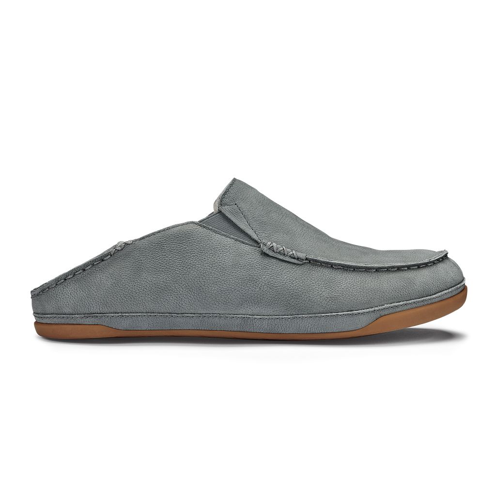 Men's Olukai Kīpuka Hulu Slippers Grey | GMOXKER-56