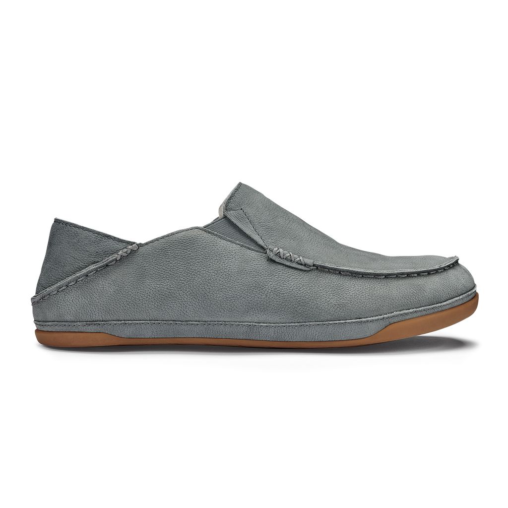 Men\'s Olukai Kīpuka Hulu Slippers Grey | GMOXKER-56