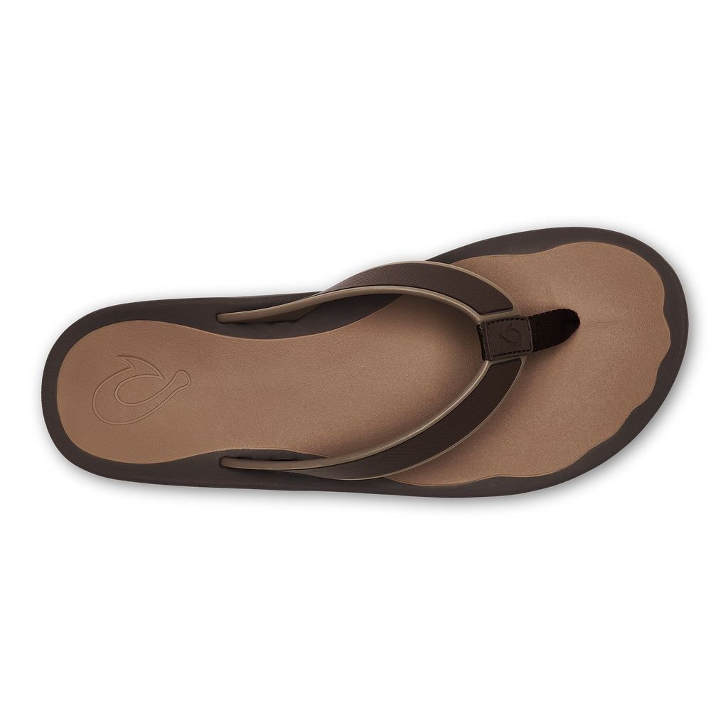 Men's Olukai Kōko o Sandals Dark Brown | RUJPITA-27