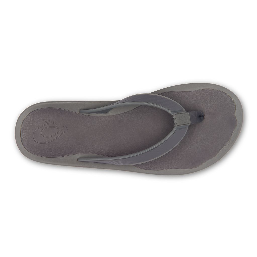 Men's Olukai Kōko o Sandals Dark Grey | GVYOMDE-71