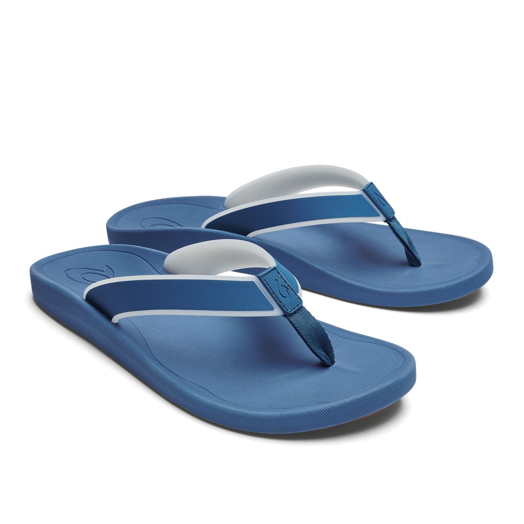 Men's Olukai Kōko o Sandals Deep Blue | HAOXBRL-81