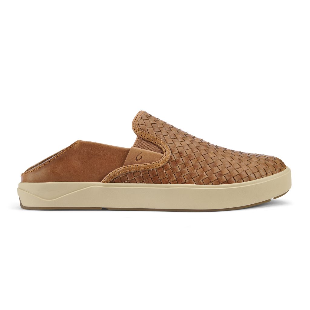 Men's Olukai Lae ahi Lauhala Sneakers Brown | EQPGLDJ-40