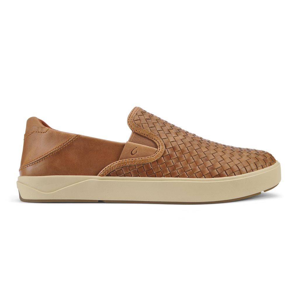 Men\'s Olukai Lae ahi Lauhala Sneakers Brown | EQPGLDJ-40