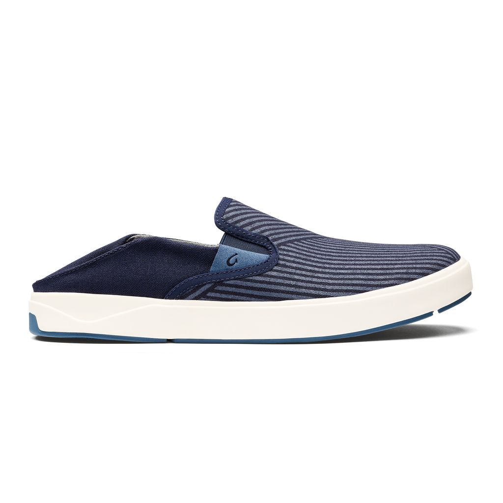 Men's Olukai Lae ahi Lole Slippers Blue | XANVJZQ-42