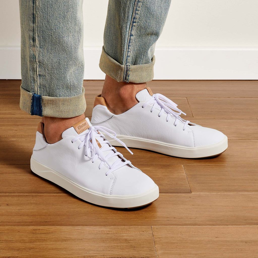 Men's Olukai Lae ahi Lī Ili Sneakers White | FGZLOEI-35