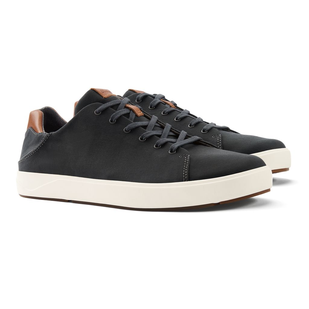 Men's Olukai Lae ahi Lī Sneakers Black | QSNBIRP-43