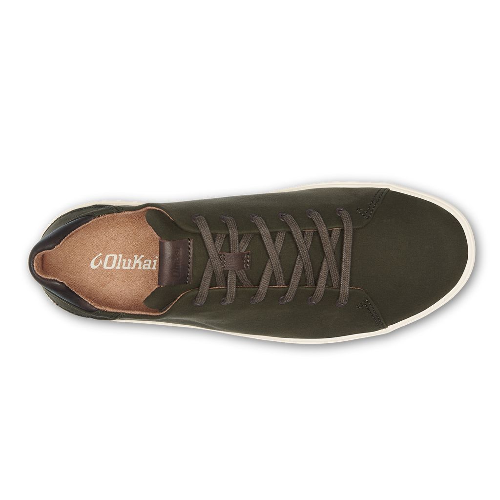 Men's Olukai Lae ahi Lī Sneakers Dark Brown | MZUKLDH-91