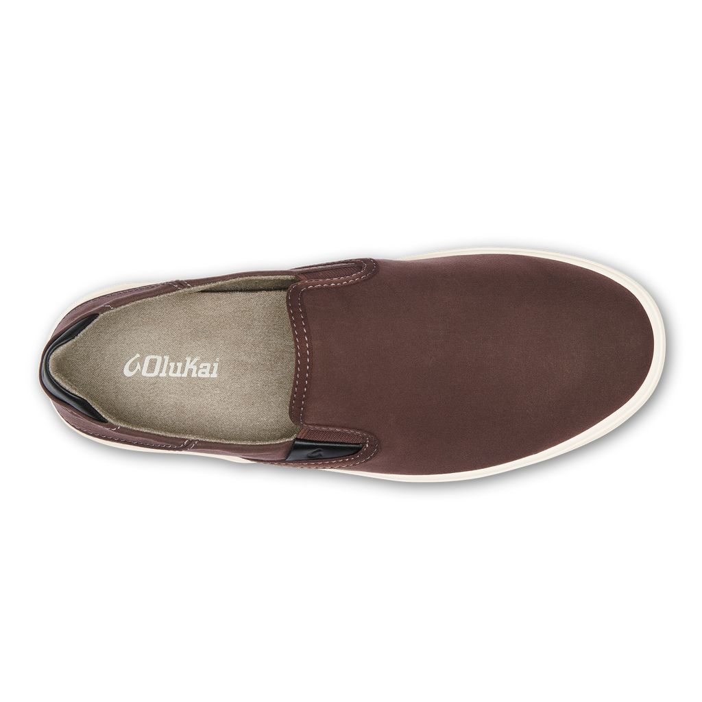 Men's Olukai Lae ahi Sneakers Coffee | QWIADGN-10