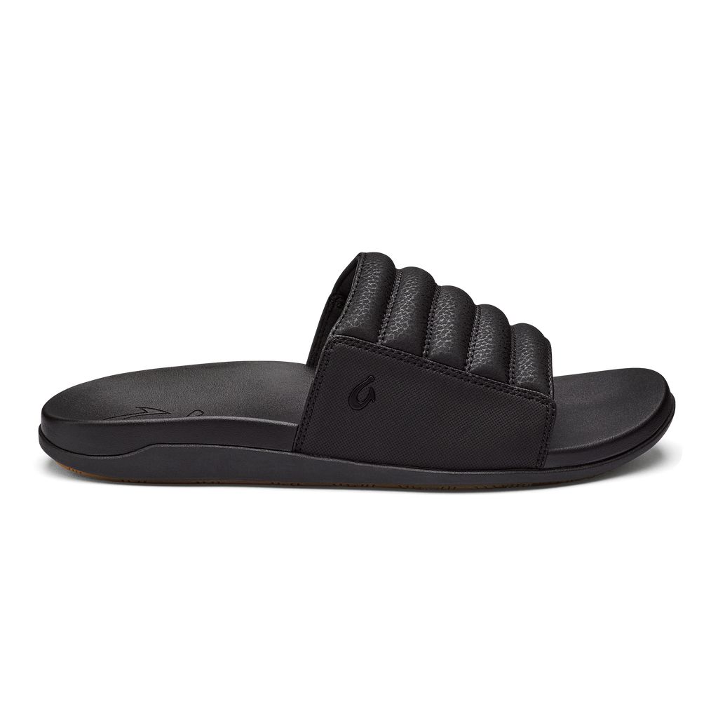 Men\'s Olukai Maha \'Olu Sandals Black | AFNIHYQ-39