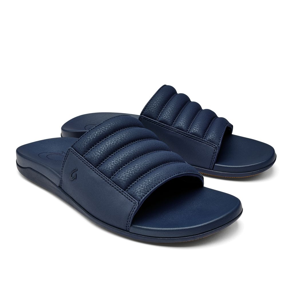 Men's Olukai Maha 'Olu Sandals Blue | IDYUQOT-56