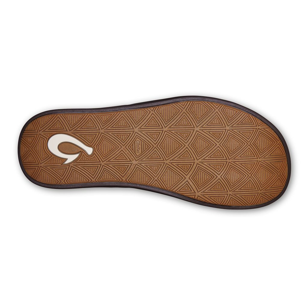 Men's Olukai Maha 'Olu Sandals Dark Brown | TZOSLBF-40