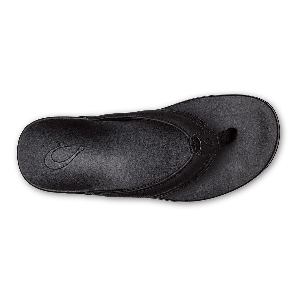 Men's Olukai Maha Sandals Black | FAMWOSH-31