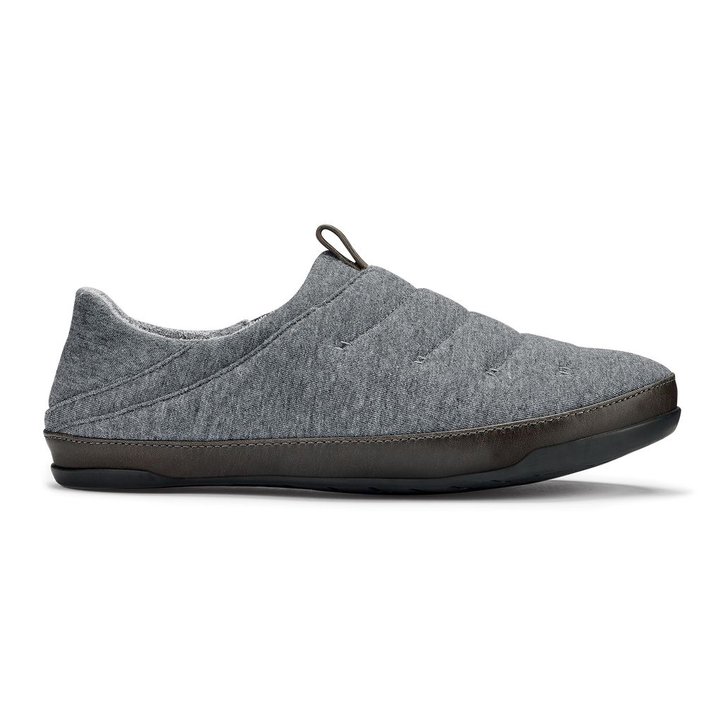 Men\'s Olukai Mahana Slippers Dark Grey | GATVBIR-92