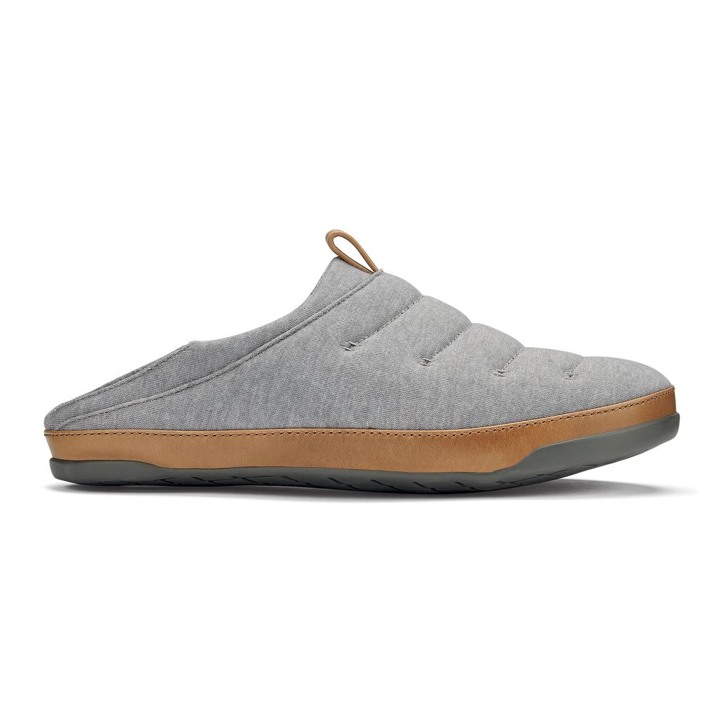 Men's Olukai Mahana Slippers Grey | OBNLKXE-78