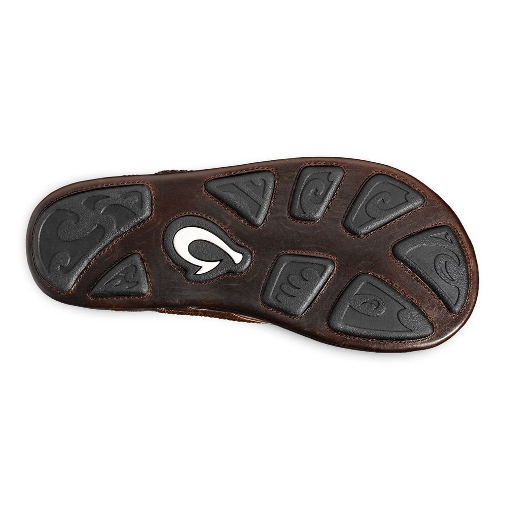 Men's Olukai Mea Ola Sandals Brown | EZUCYWM-62