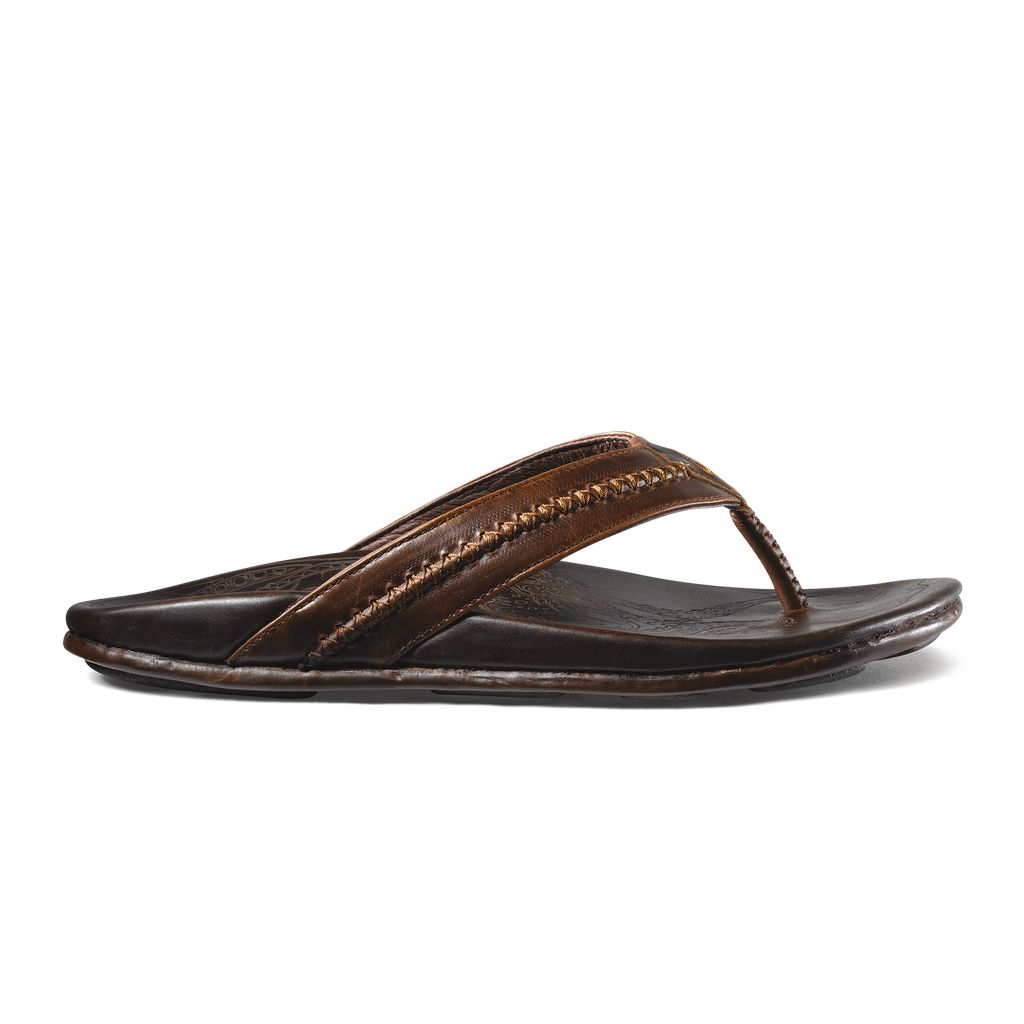 Men\'s Olukai Mea Ola Sandals Brown | EZUCYWM-62