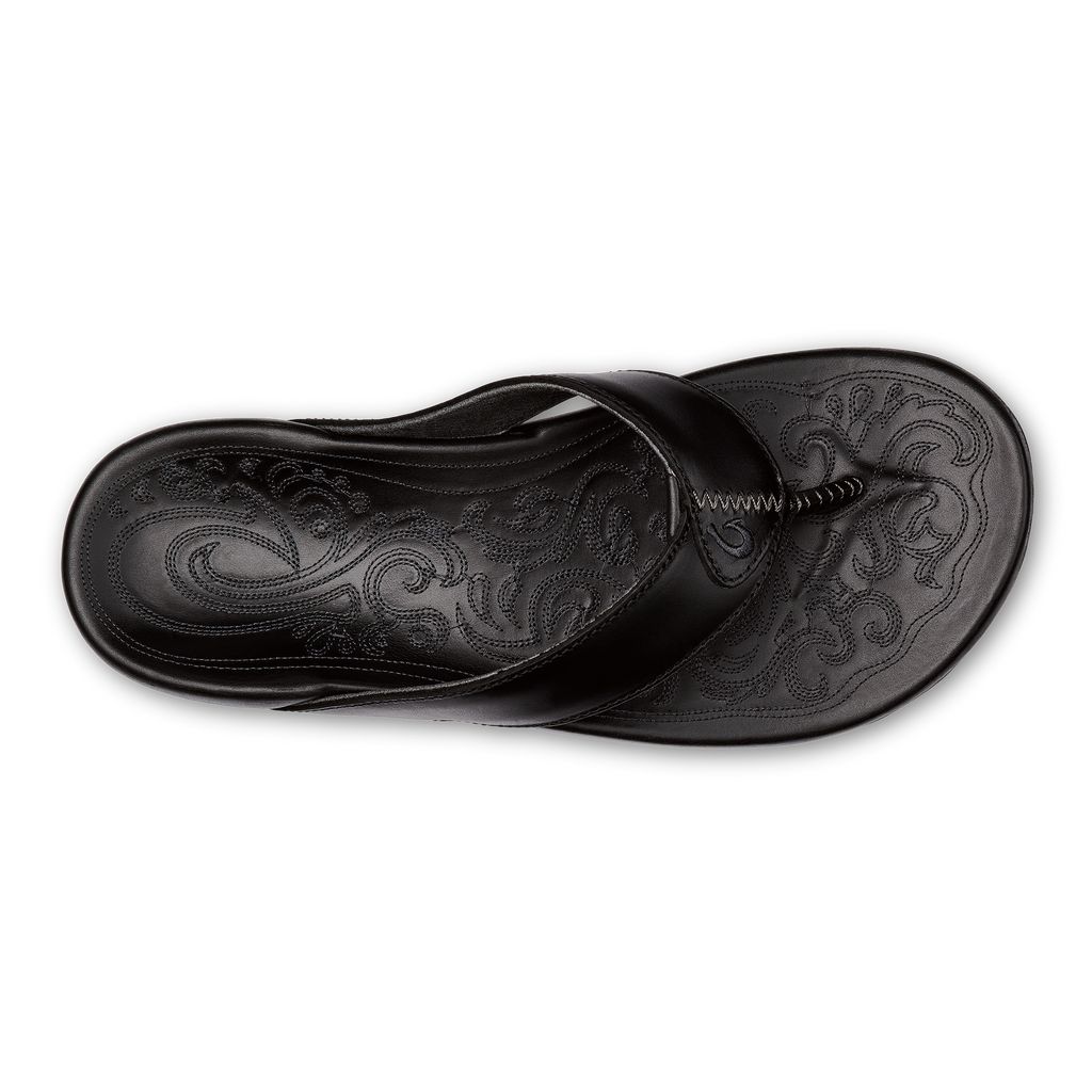 Men's Olukai Mekila Sandals Black | NETOPYC-56