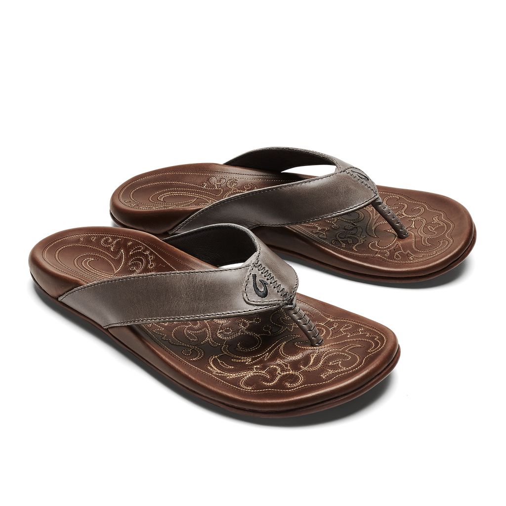 Men's Olukai Mekila Sandals Grey | SQFOHDI-37