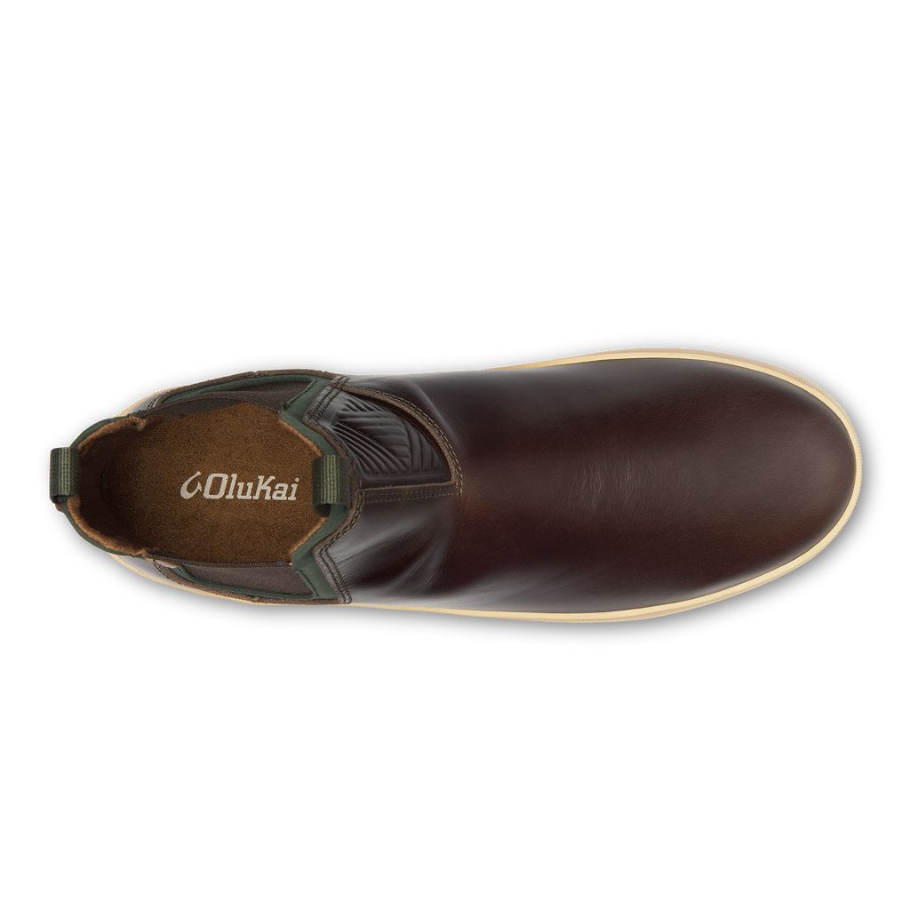 Men's Olukai Mīkole Boots Dark Brown | EDCKASR-18