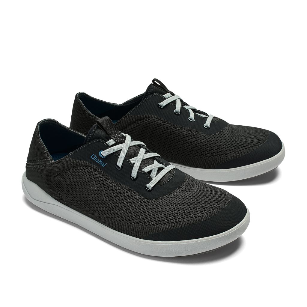 Men's Olukai Moku Pae Sneakers Black | QWVFAIS-43