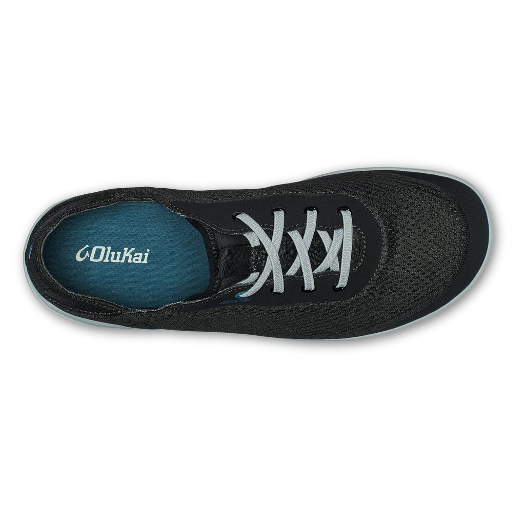 Men's Olukai Moku Pae Sneakers Black | QWVFAIS-43