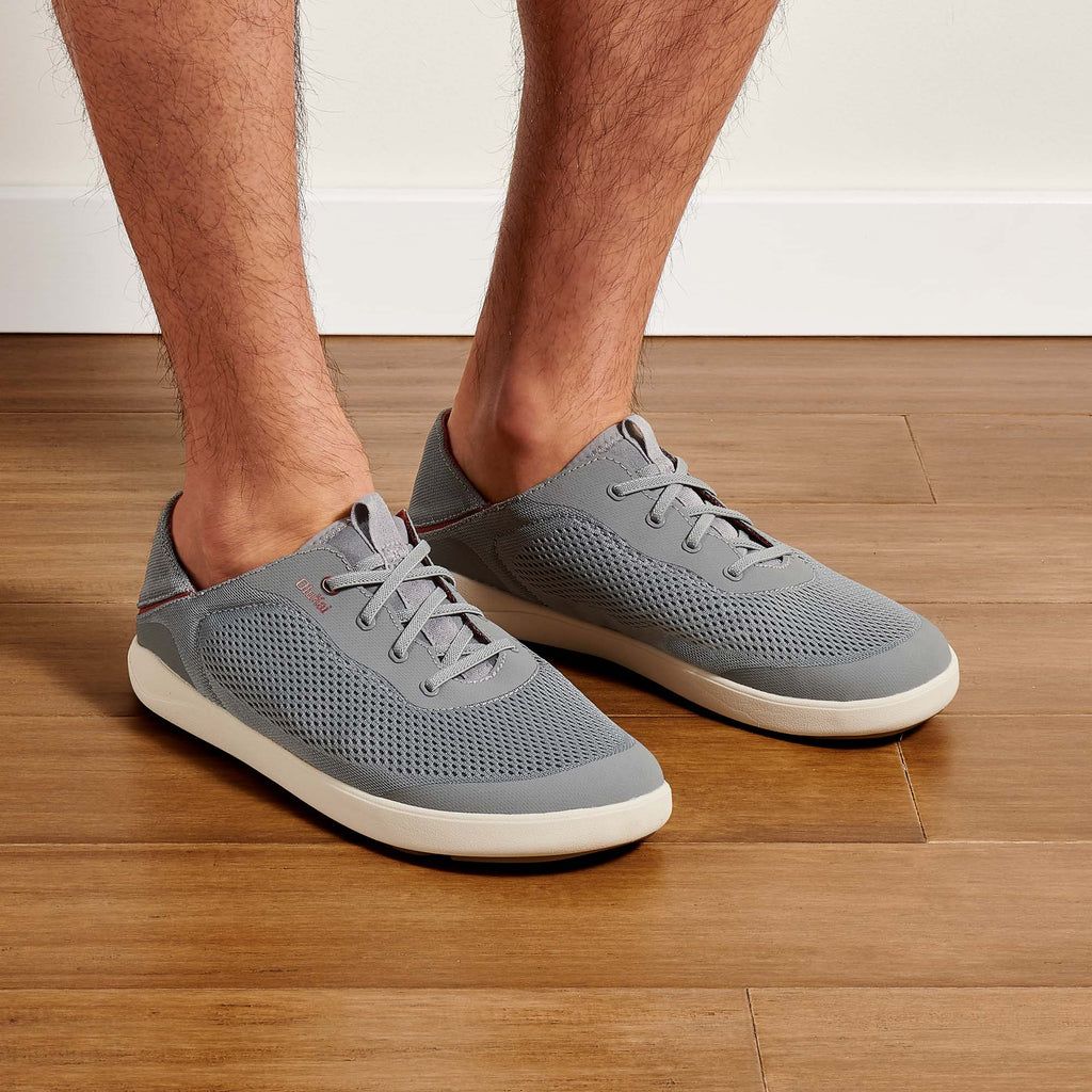 Men's Olukai Moku Pae Sneakers Grey | MCIGKLT-32