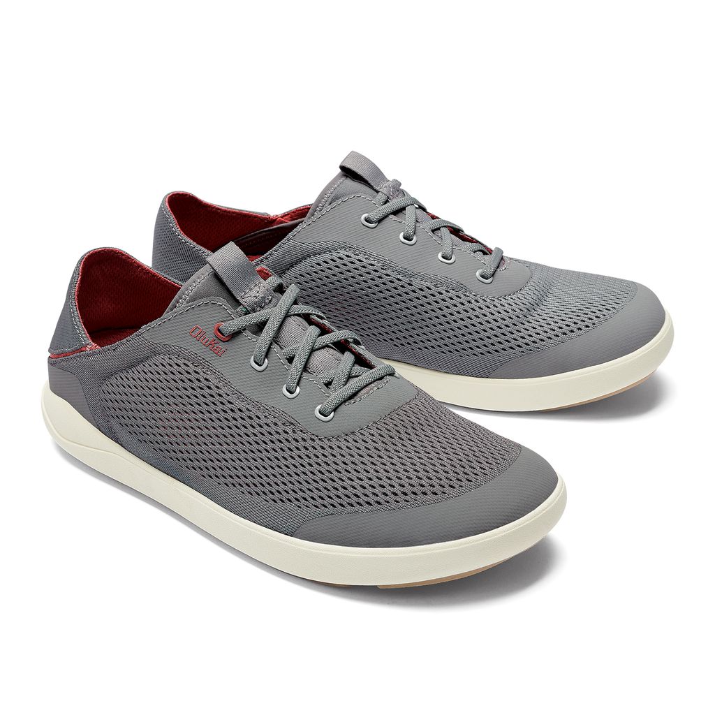 Men's Olukai Moku Pae Sneakers Grey | MCIGKLT-32