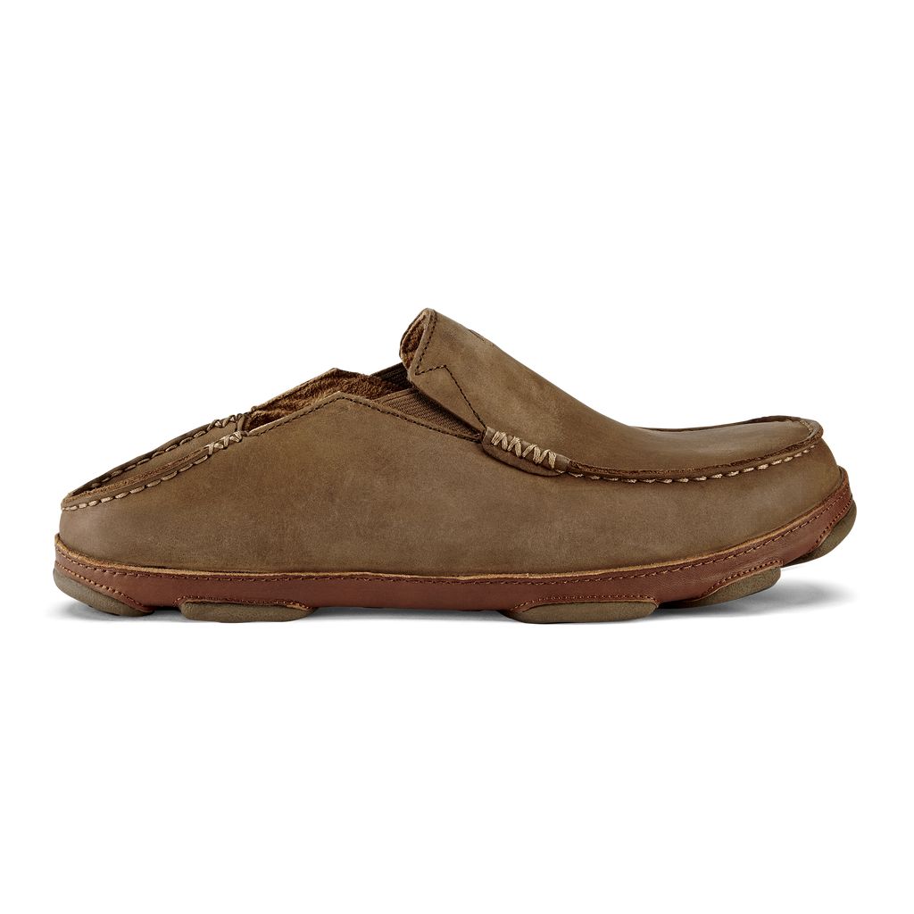 Men's Olukai Moloā Slippers Brown | XUJMDWH-80