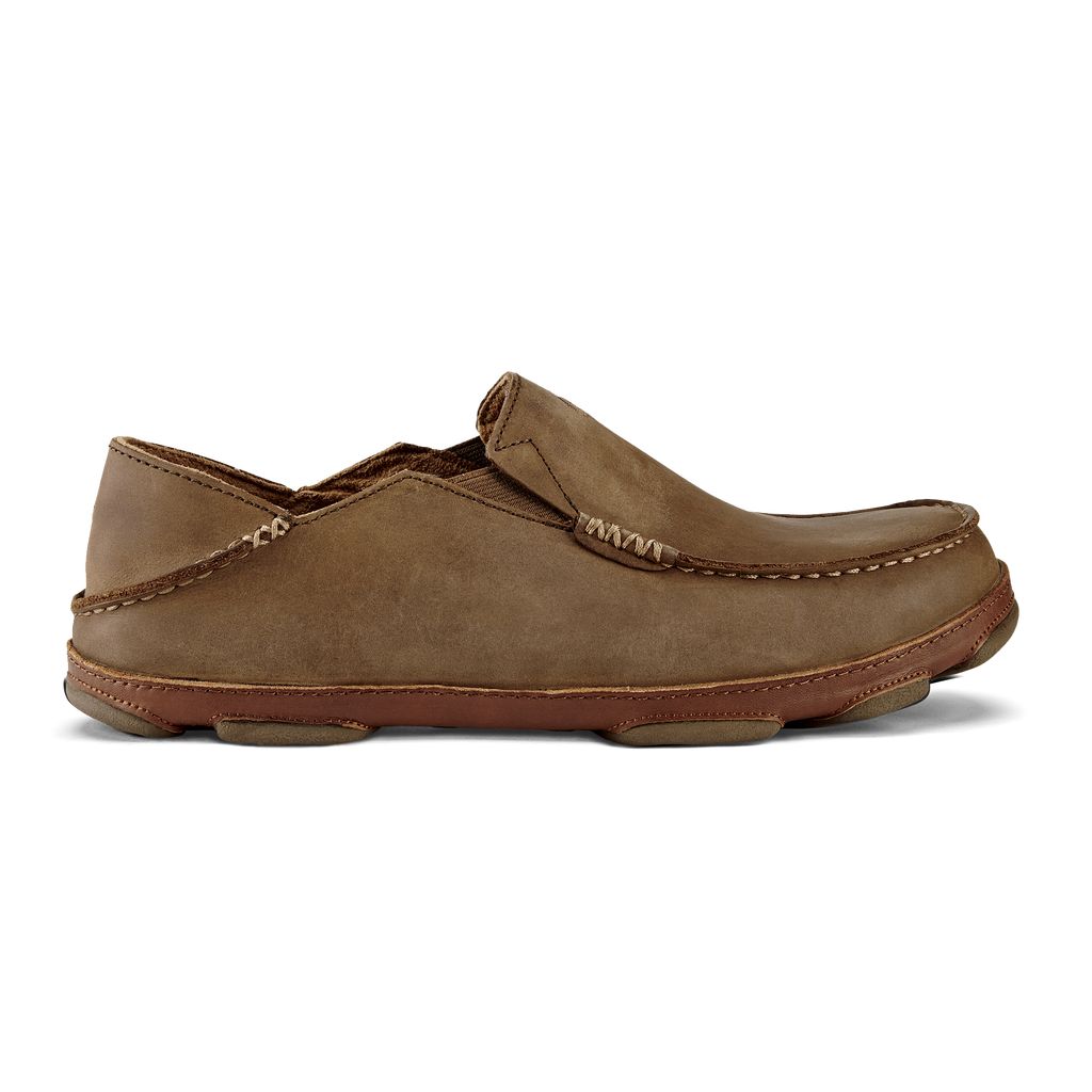 Men\'s Olukai Moloā Slippers Brown | XUJMDWH-80