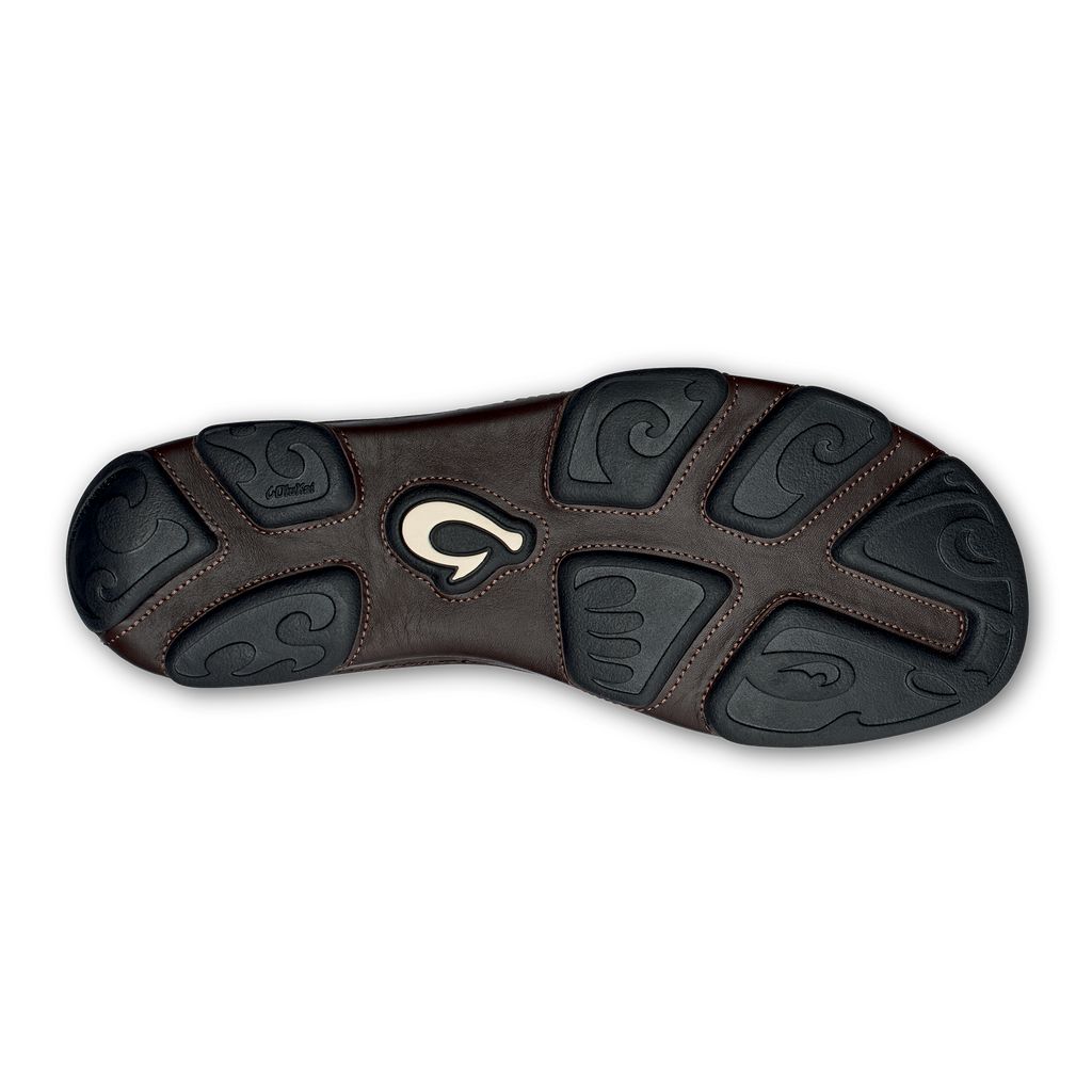 Men's Olukai Moloā Slippers Dark Brown | QAKCWER-34