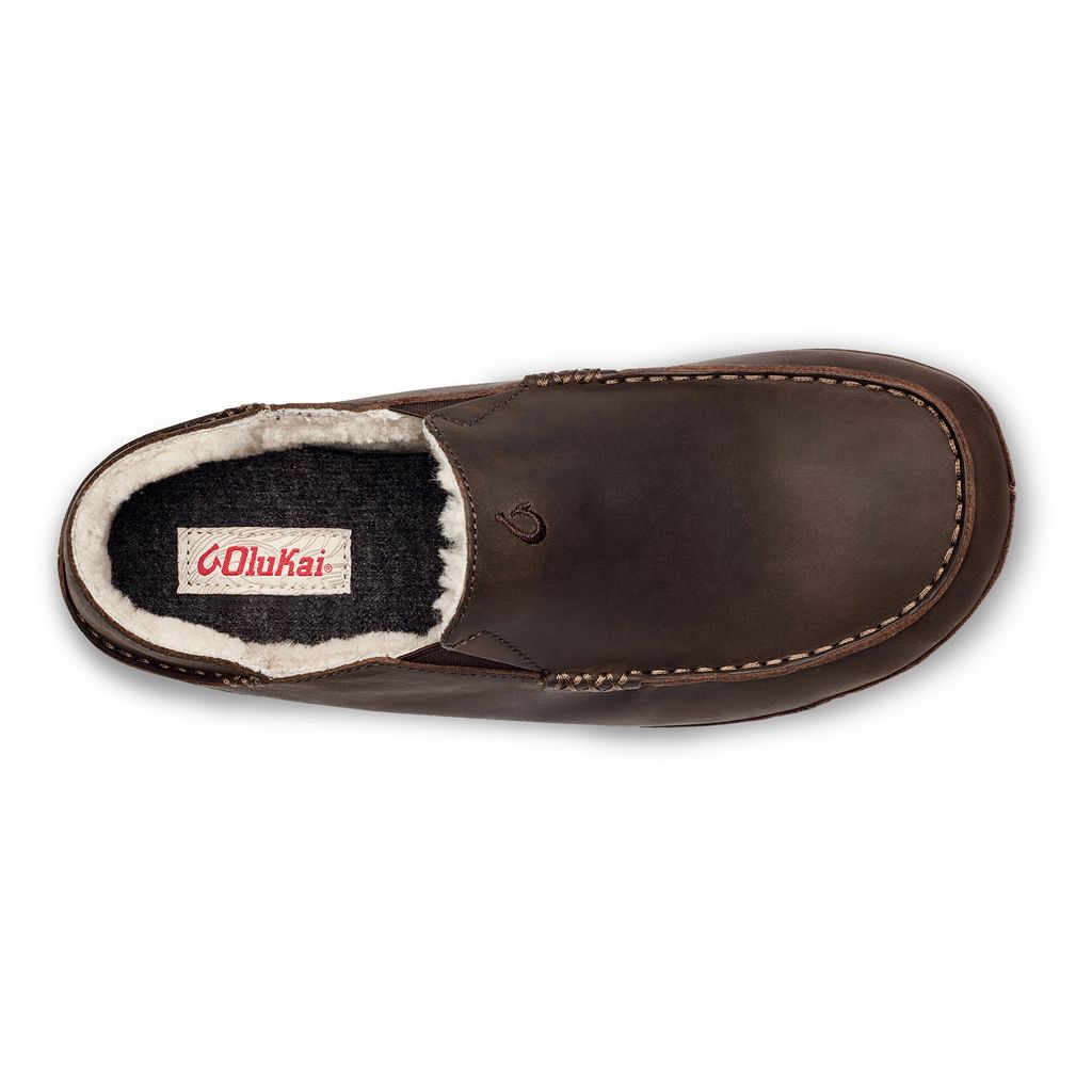 Men's Olukai Moloā Slippers Dark Brown | SXURMDA-24